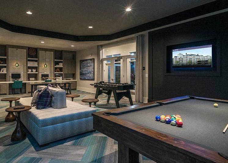 Billiards Table at Abberly at Southpoint Apartment Homes by HHHunt, Fredericksburg